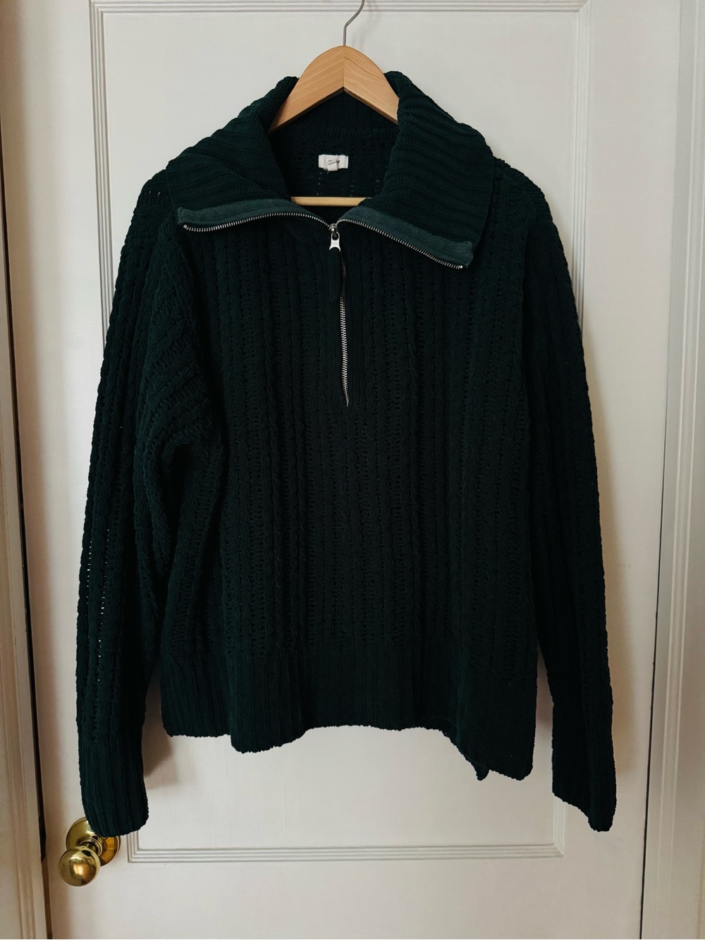 Aerie Cable Car Quarter Zip Sweater